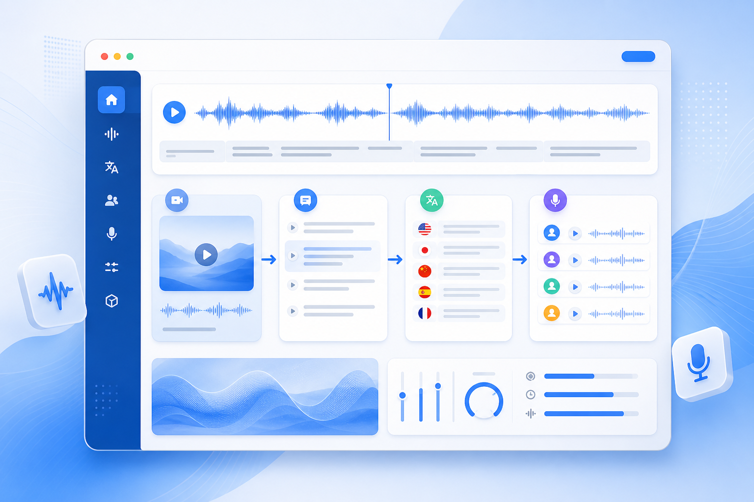 Voice-Pro의 음성 AI 워크플로를 보여주는 대표 이미지